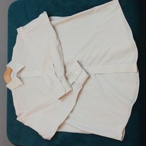 Brooks Brothers Ecru/Light Tan Non Iron Cotton Shirt 16.5 - 32/33